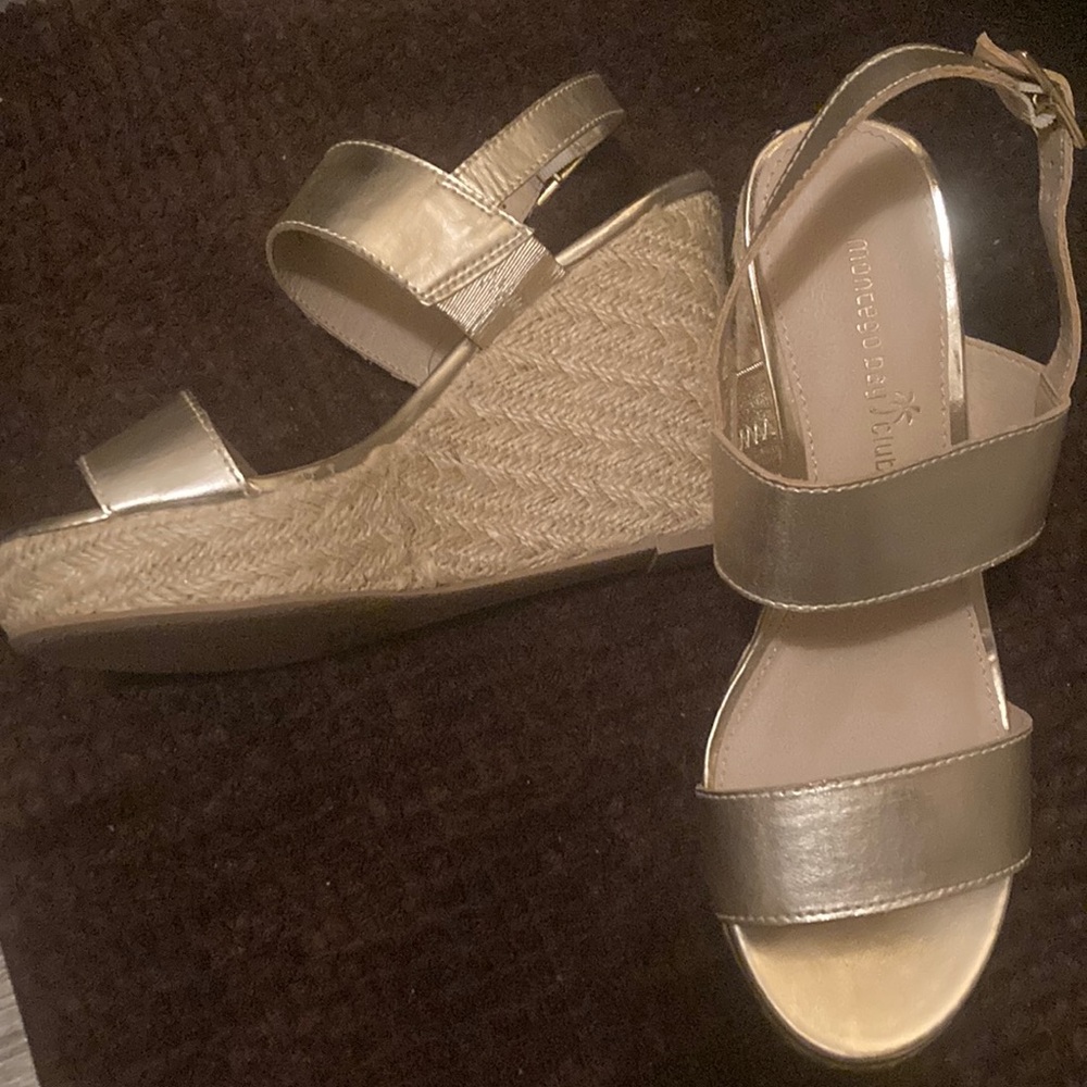Montego Bay Club Metallic Gold Wedges